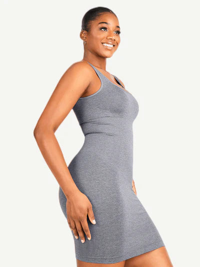Rovena® – Robe Gainante Col Carré Sans Couture