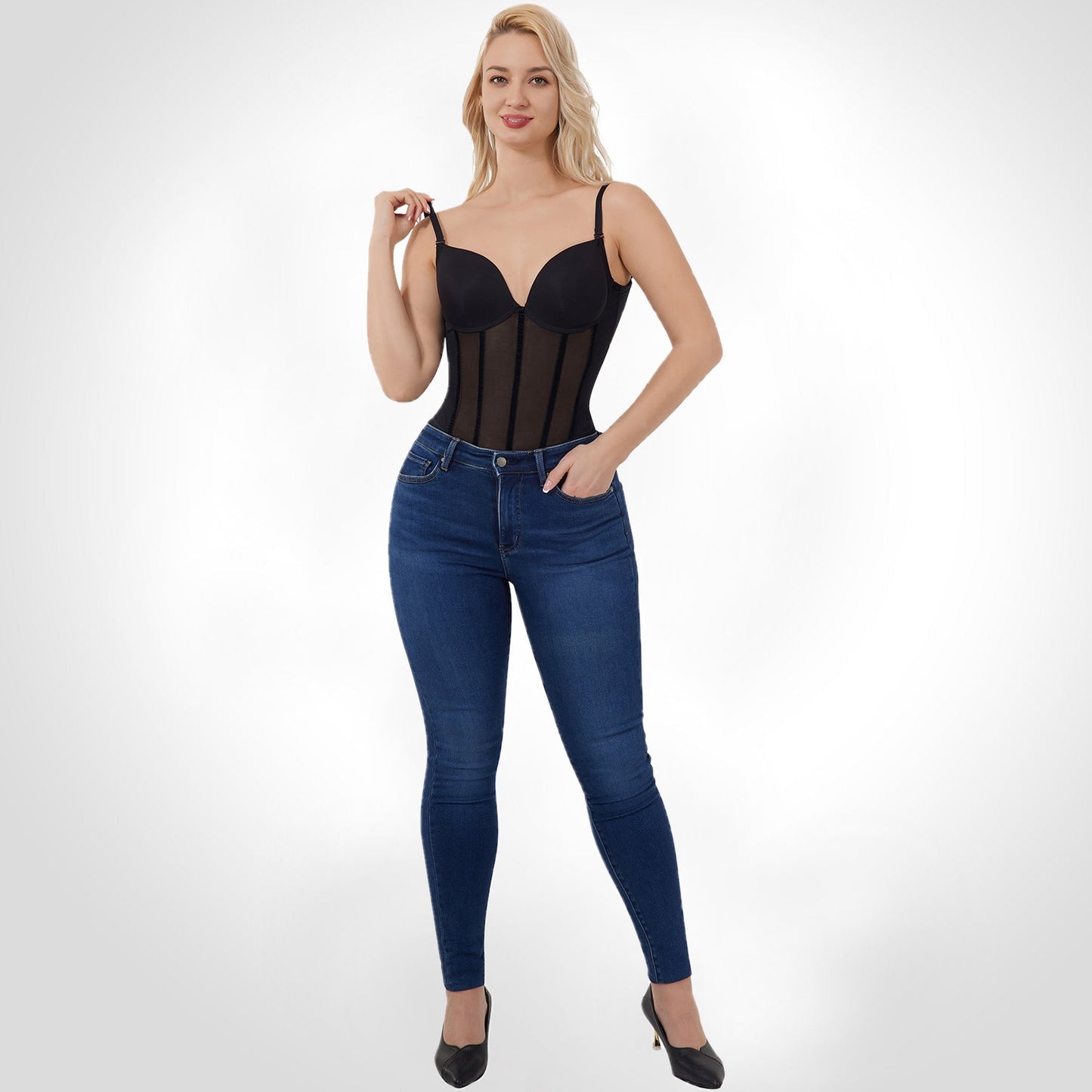 Amber - Shapewear Bodysuit met 5 stalen baleinen