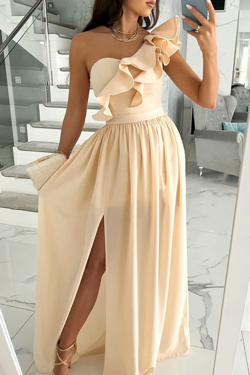 Robe Soirée Longue Épaule Dégagée
