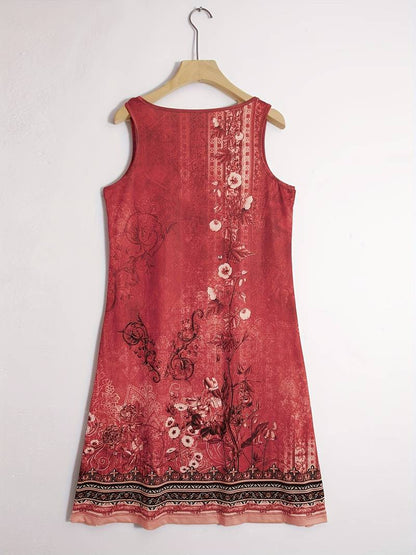 Robe Mini Sans Manches Tie Dye Imprimé pour Femme