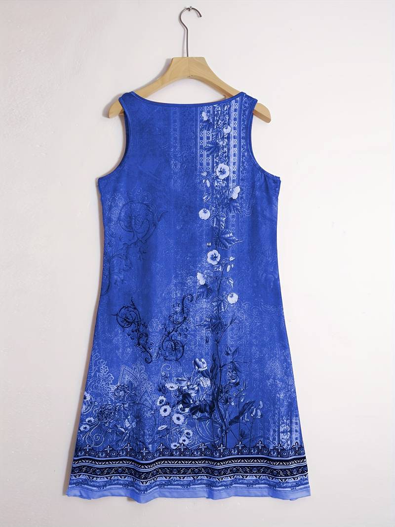 Robe Mini Sans Manches Tie Dye Imprimé pour Femme