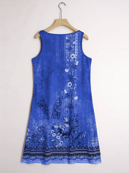 Robe Mini Sans Manches Tie Dye Imprimé pour Femme