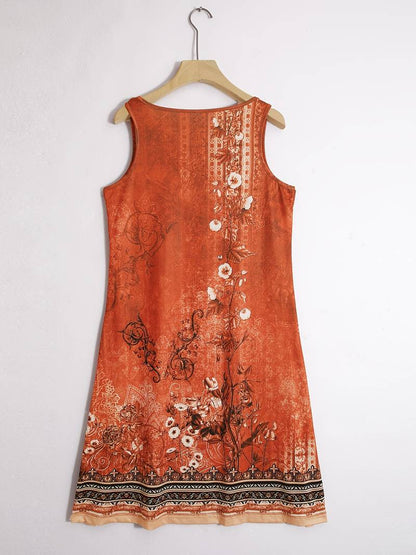 Robe Mini Sans Manches Tie Dye Imprimé pour Femme