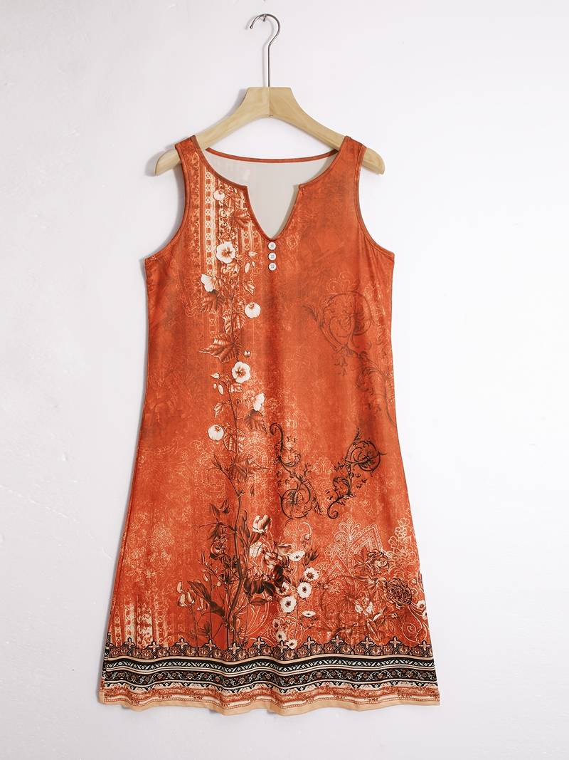 Robe Mini Sans Manches Tie Dye Imprimé pour Femme