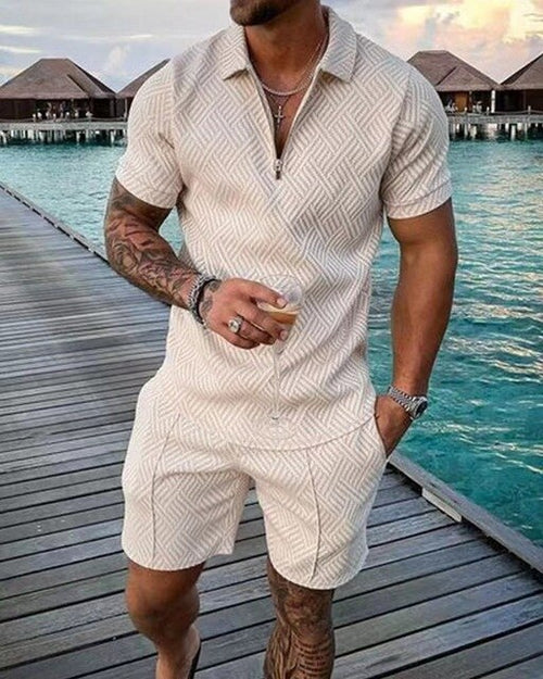 Ensemble Polo et Short Stylé Deux Pièces Homme