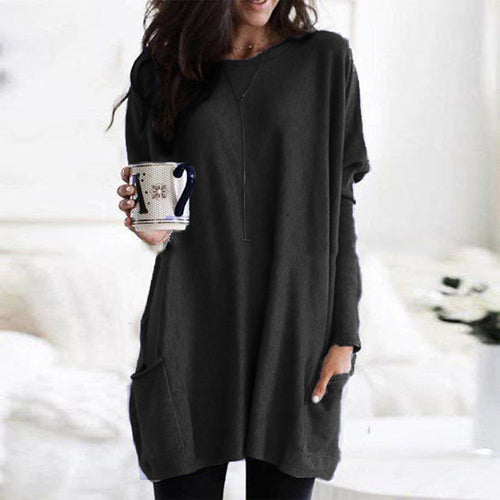 Nitta - Chemise unie avec poches et manches longues