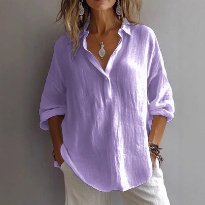 Chemise Décontractée En Lin Doux