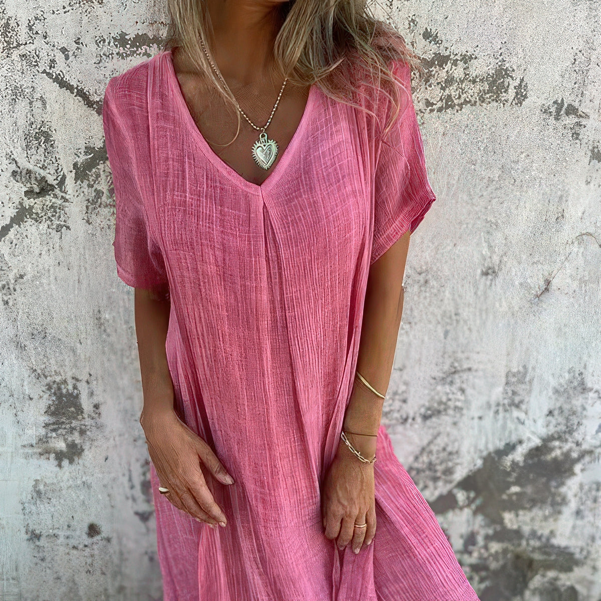 SOFIA™ | Robe V en Coton et Lin