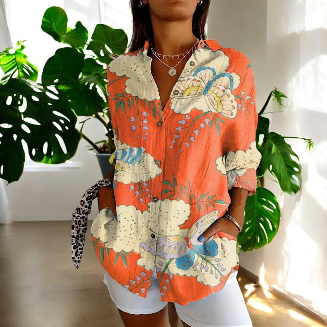 Anie™ | Blouse Vintage Élégante en Imprimé Floral