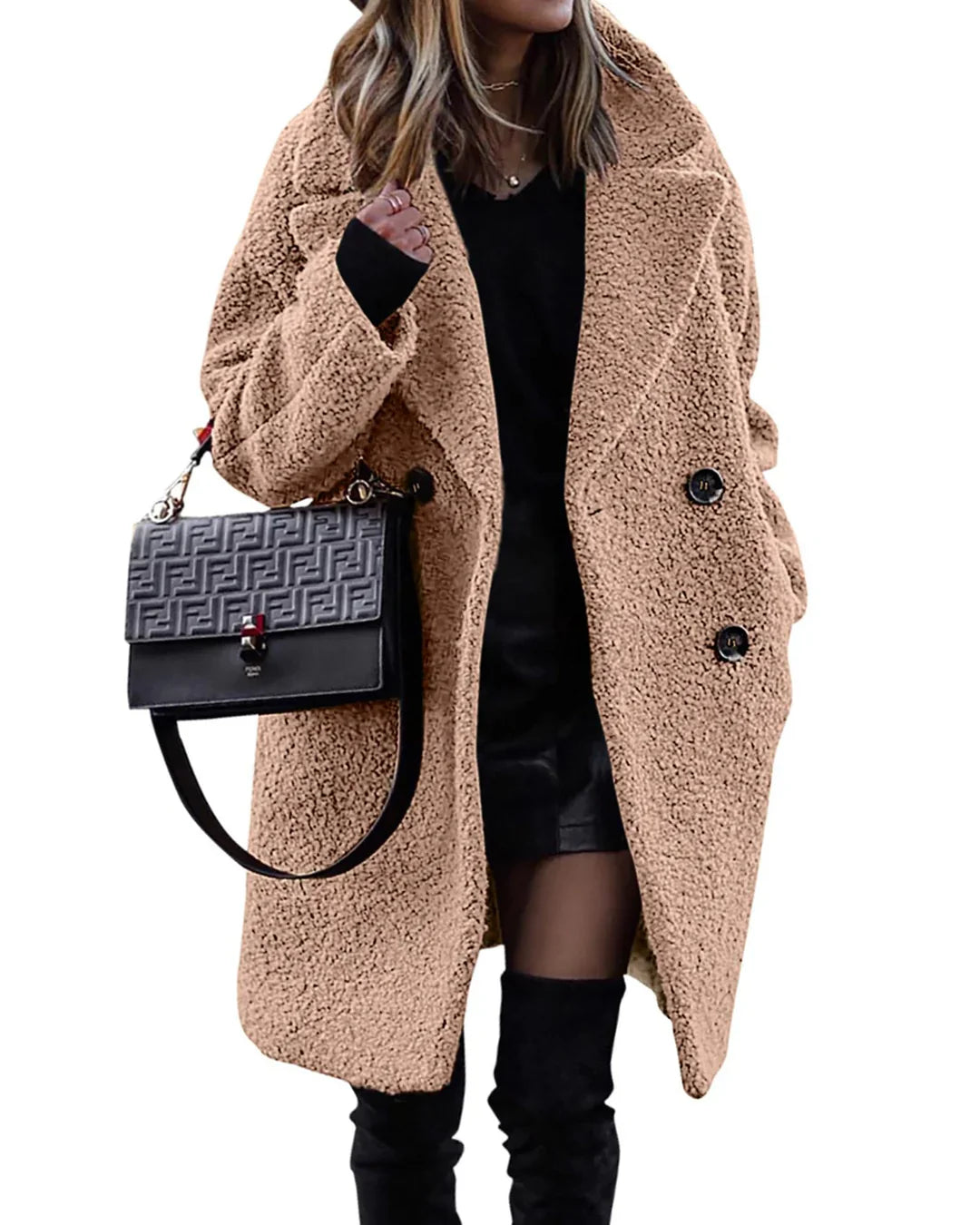 Susan™ | Manteau Long en Peluche