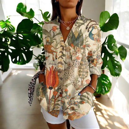 Anie™ | Blouse Vintage Élégante en Imprimé Floral