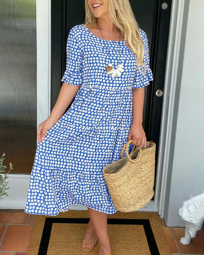 Robe Sisilya À Manches Volantes