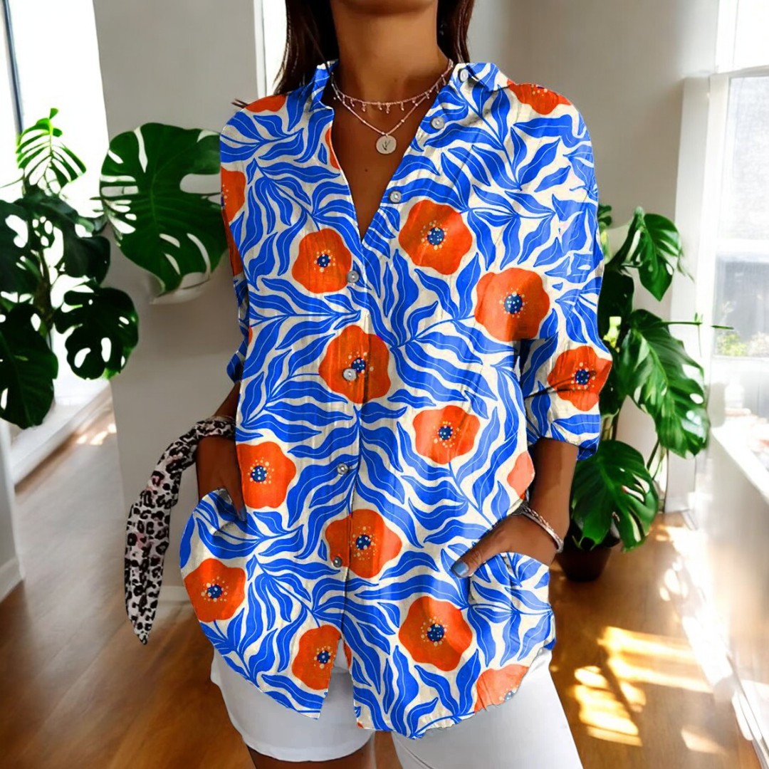 Anie™ | Blouse Vintage Élégante en Imprimé Floral