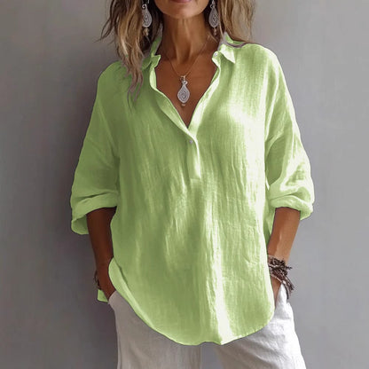 Chemise Décontractée En Lin Doux