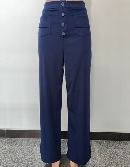 Nara™ - Haute élasticité - Pantalon décontracté taille haute à jambe droite