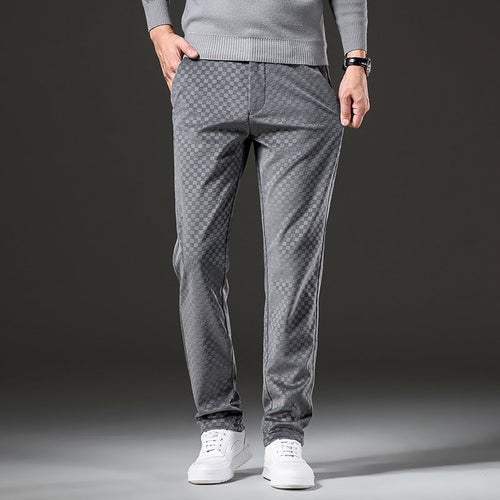 Pantalon Homme Épuré à Motif Carreaux