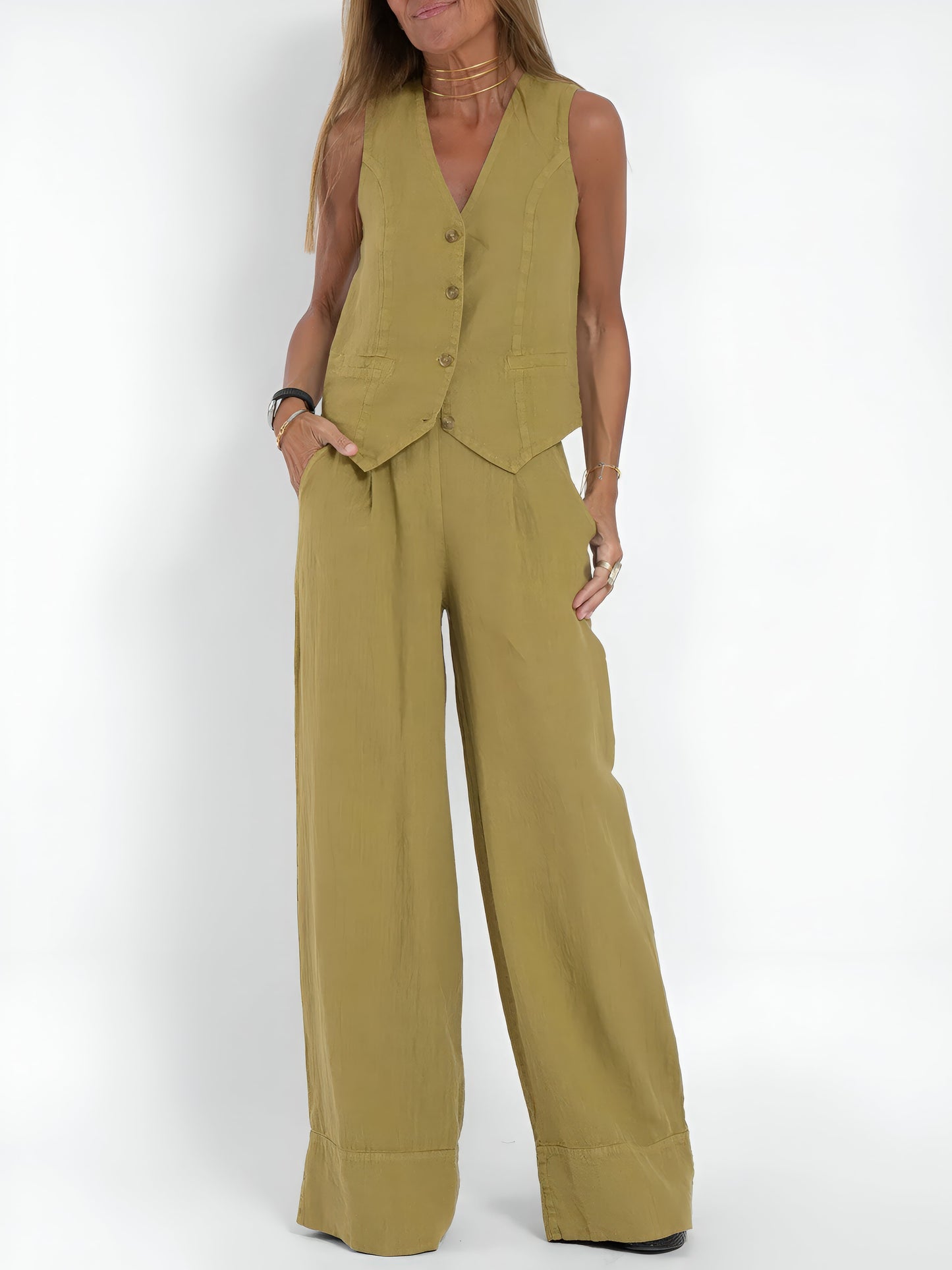 MARTINA | Haut Élégant Femme (+ Pantalon Assorti GRATUIT)