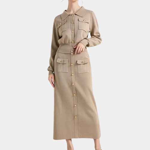 Ensemble à Deux Pièces Boutonné pour Femme