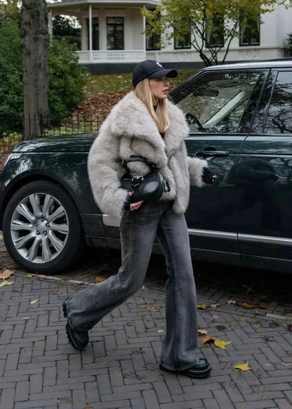 Fluffy fur-Manteau