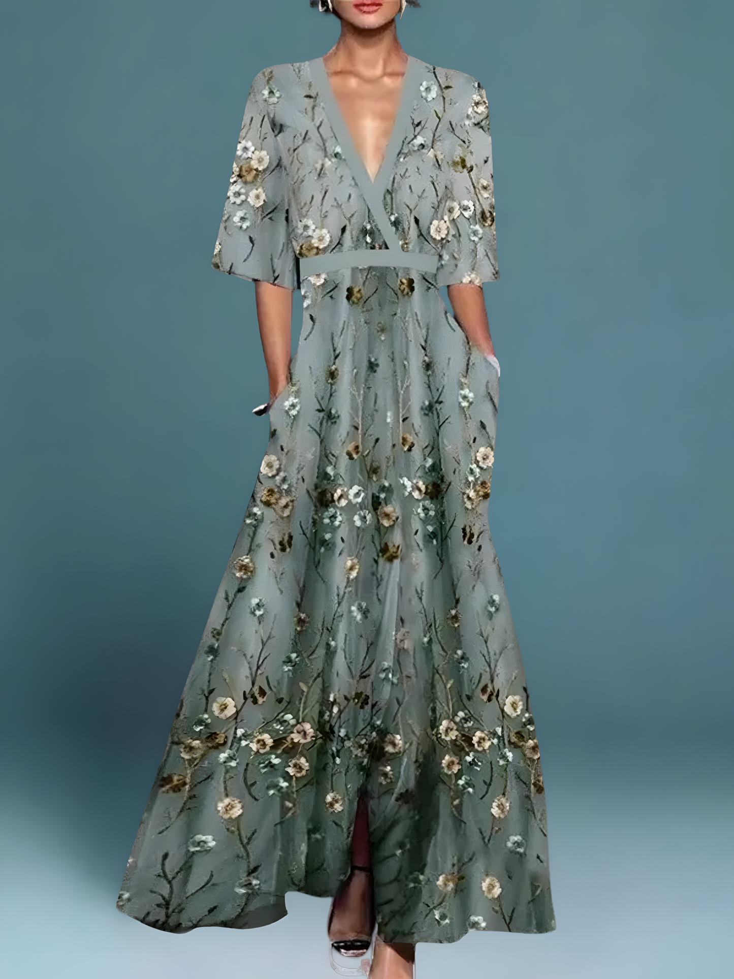 Robe élégante à fleurs pour sac à main