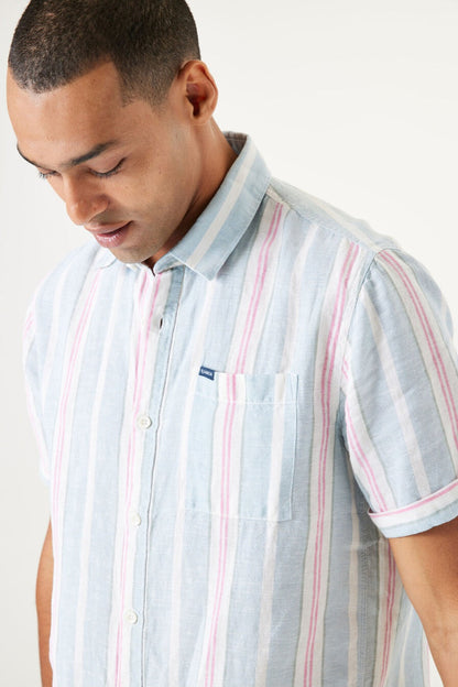 Chemise Willy Bleu Manches Courtes