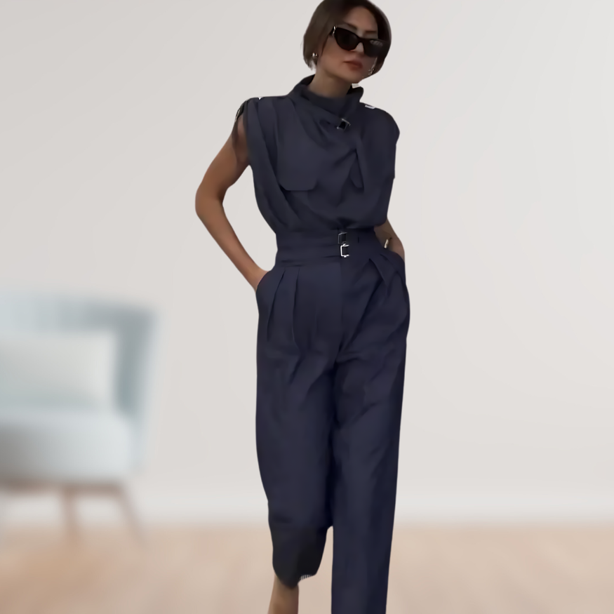 Amanda™ I Combinaison Élégante avec Ceinture pour Femme