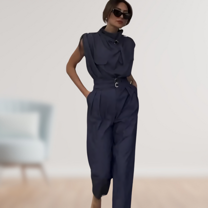 Amanda™ I Combinaison Élégante avec Ceinture pour Femme