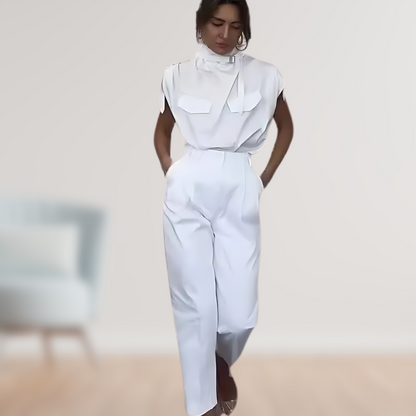 Amanda™ I Combinaison Élégante avec Ceinture pour Femme