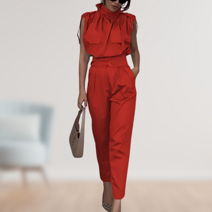 Amanda™ I Combinaison Élégante avec Ceinture pour Femme