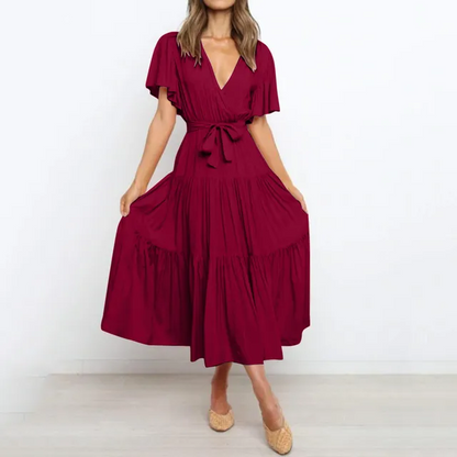 Léa Blanchet® | Robe maxi à col en V