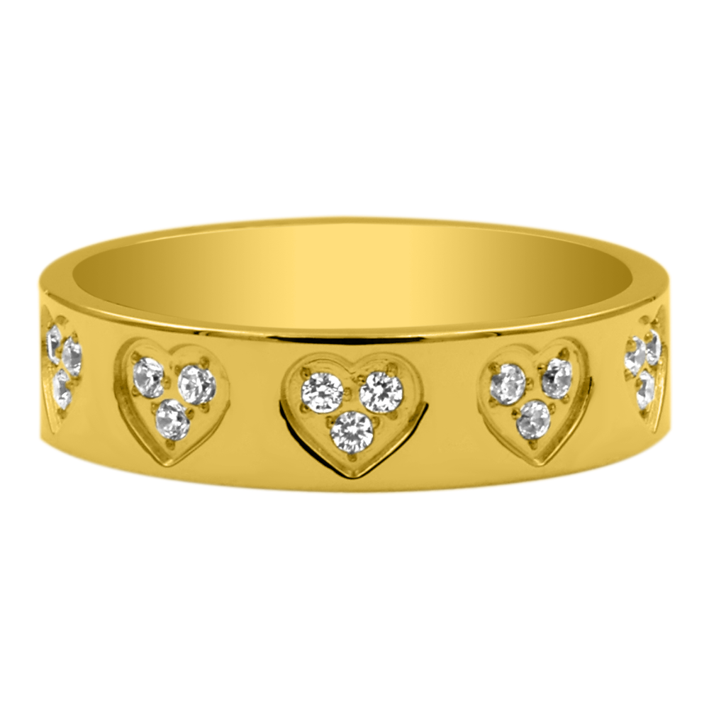 Léa Blanchet® | Element Heart Bague 14K plaqué or