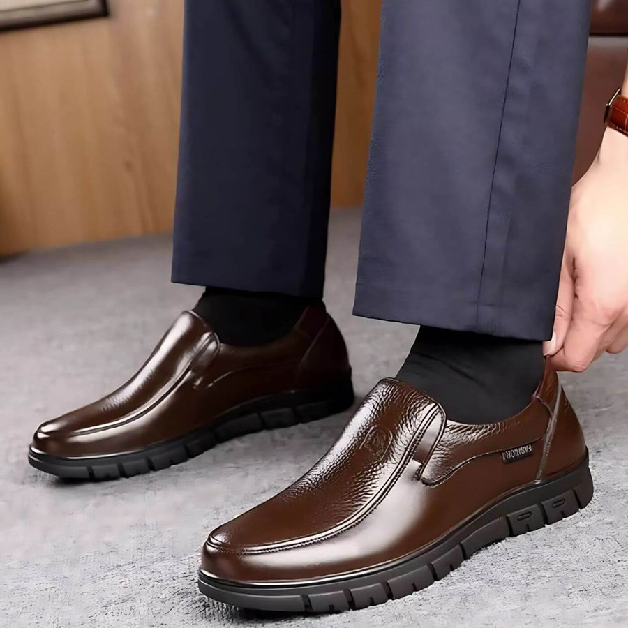 Chaussures Plates En Cuir Antidérapantes Élégantes Pour Homme