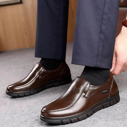 Chaussures Plates En Cuir Antidérapantes Élégantes Pour Homme