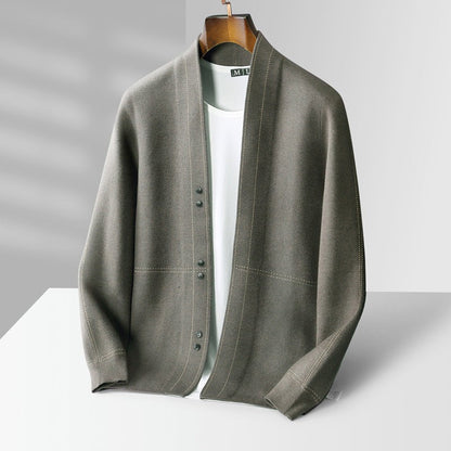 Cardigan en laine tissée