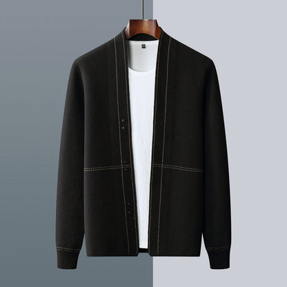Cardigan en laine tissée