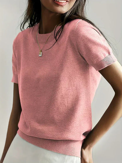 Océane Dubois® | Pull de printemps décontracté à manches courtes
