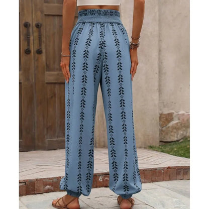 Iris | Pantalon léger boho à taille élastique