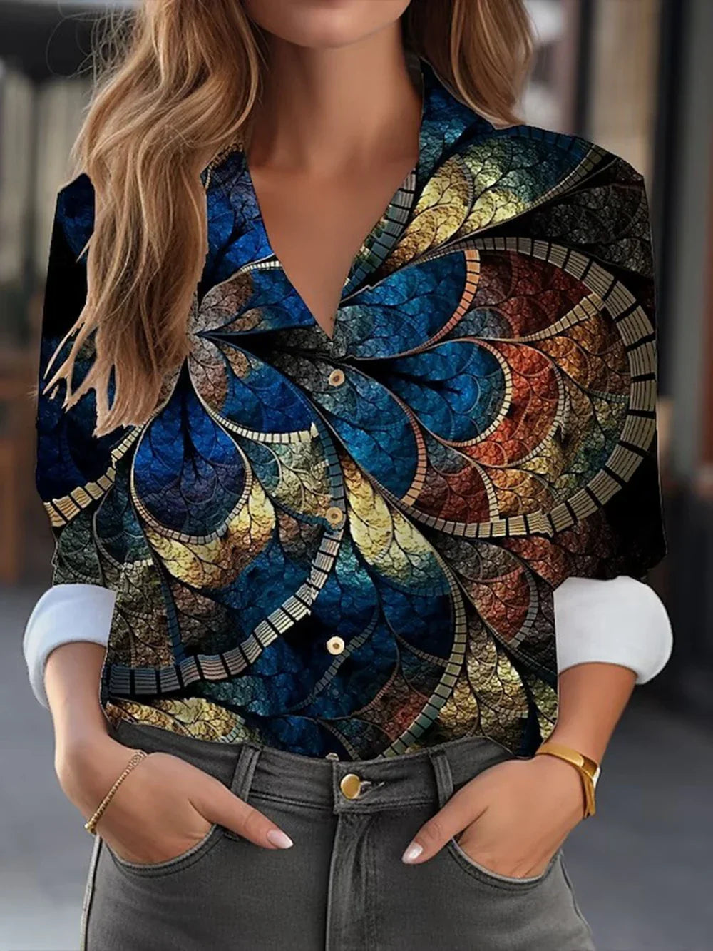 Regine | Élégante blouse à motif floral