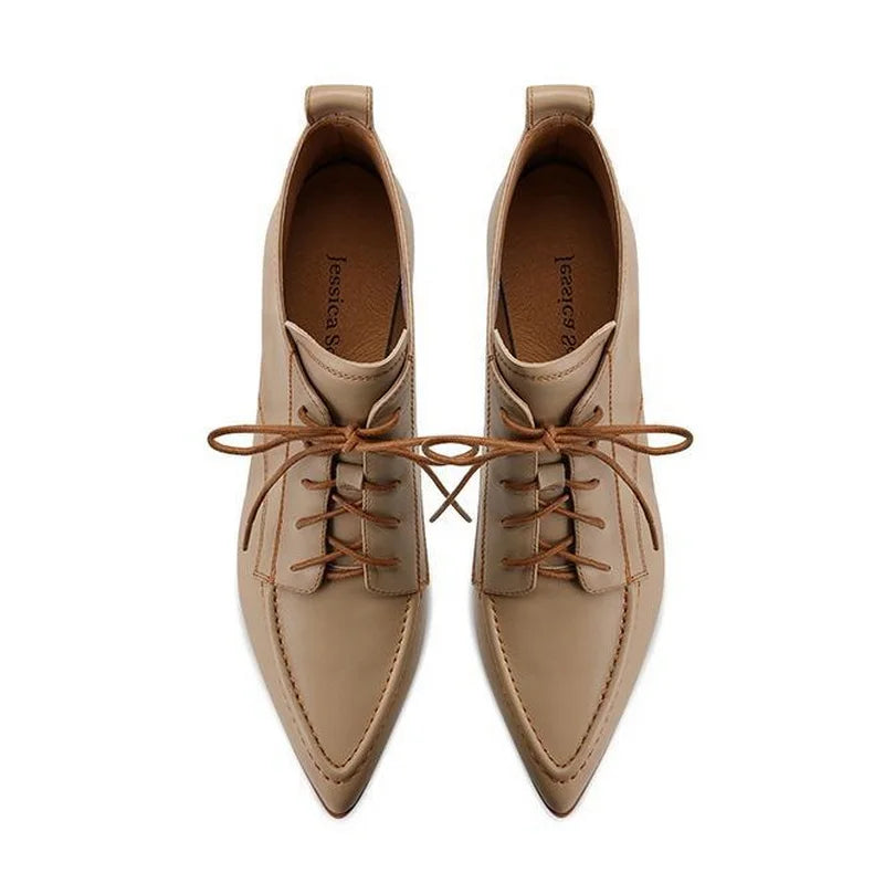 Elodie Lavin® | Bottines à lacets élégantes à talon
