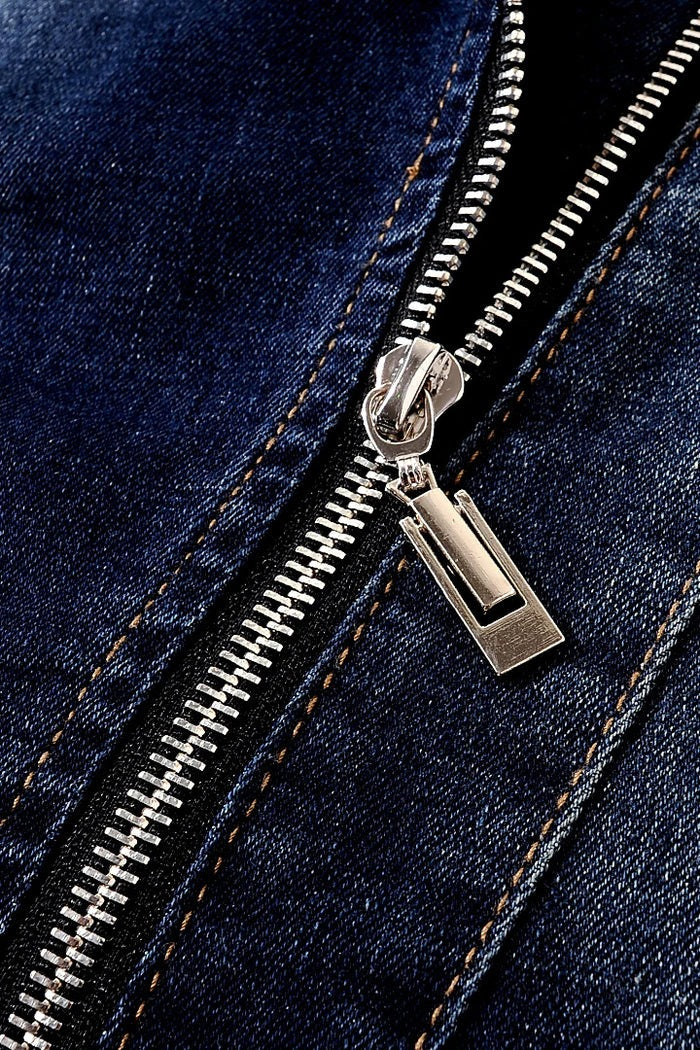 Veste zippée en jean Freya