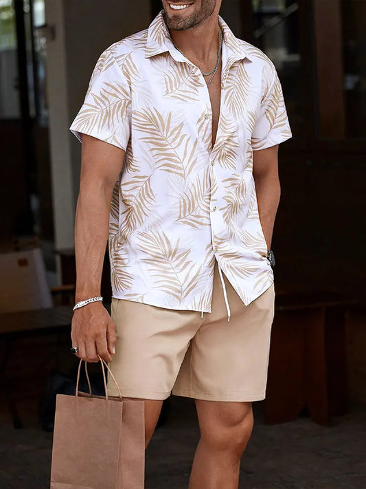 Ensemble Plage Vintage Imprimé Multi Motifs pour Homme