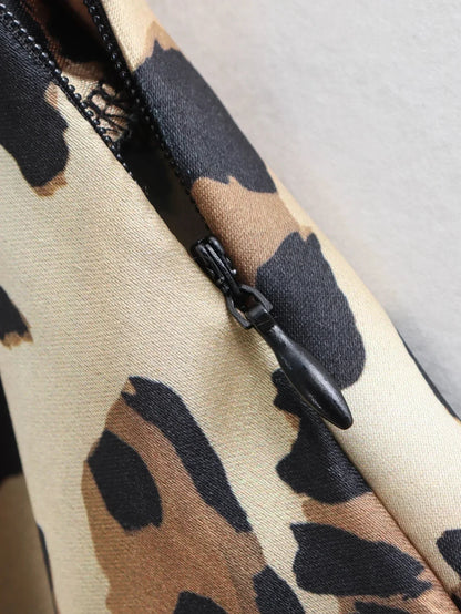 Jupe longue leopard femme