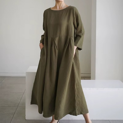 Julia™ | Robe Longue Élégante en Lin