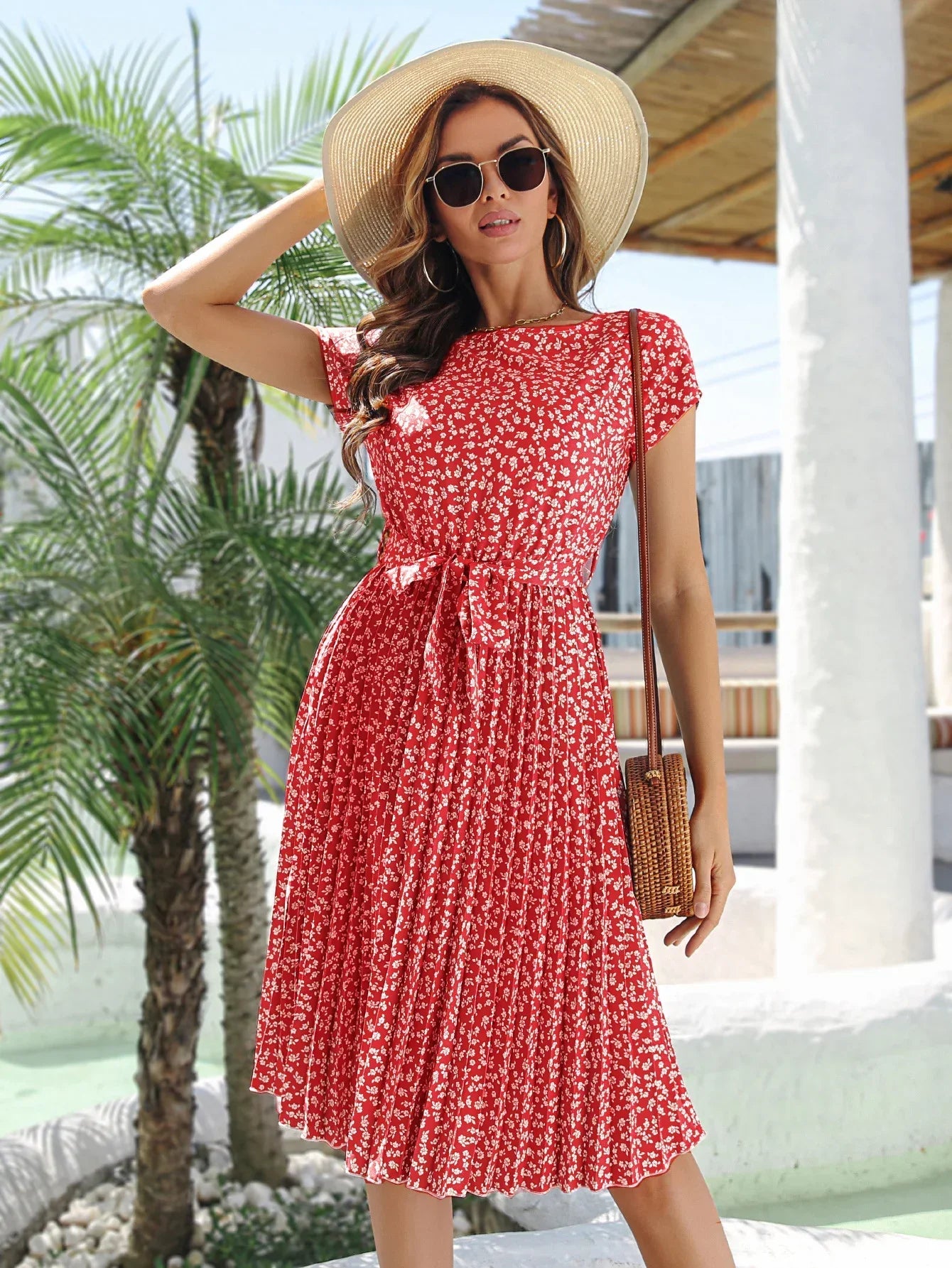 Anette | Robe élégante au délicat motif floral