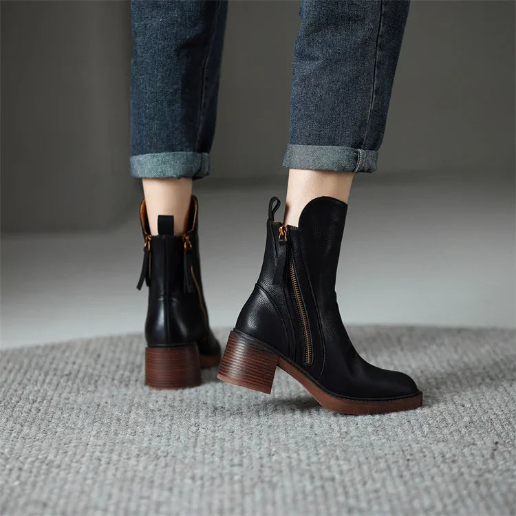 Tresa™ | Bottines en Cuir Élégantes