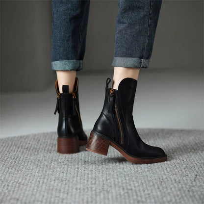 Tresa™ | Bottines en Cuir Élégantes
