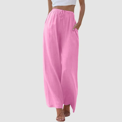 Amy™ I Pantalon taille haute à jambes larges