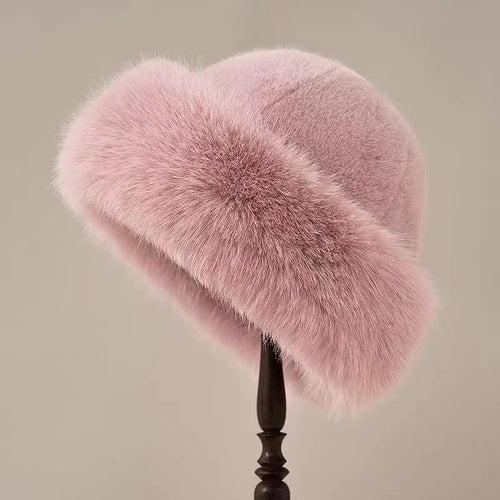 Bonnet Élégant En Fourrure