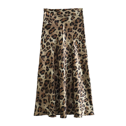 Jupe longue leopard femme