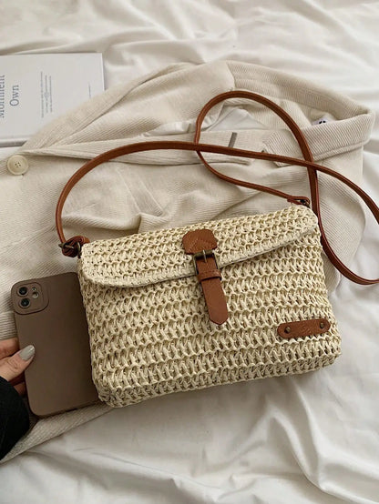 Evelien™ - Sac Bandoulière en Paille Naturelle – L’Accessoire Estival Incontournable